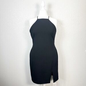Lauren Ralph Lauren Women's Sz 16 90s Classic Style Black Halter Cocktail Dress